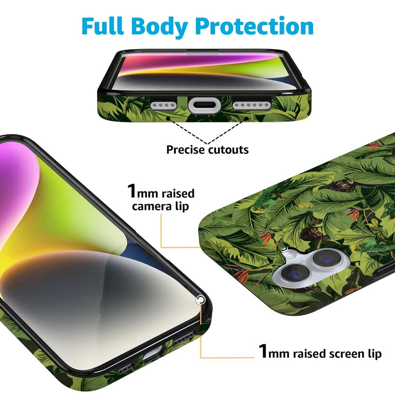 Sneaky Monkeys | Frida Kahlo Jungle Floral Case iPhone Case get.casely 