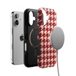 Scarlet Stitch | Red Houndstooth Case