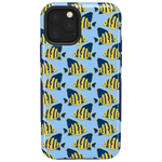 Something's Fishy | Navy Blue & Yellow Fish Print Case iPhone Case get.casely Bold iPhone 11 Pro 