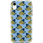 Something's Fishy | Navy Blue & Yellow Fish Print Case iPhone Case get.casely Classic iPhone XR 