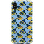Something's Fishy | Navy Blue & Yellow Fish Print Case iPhone Case get.casely Classic iPhone XS Max 