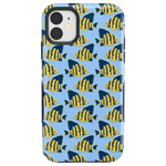 Something's Fishy | Navy Blue & Yellow Fish Print Case iPhone Case get.casely 