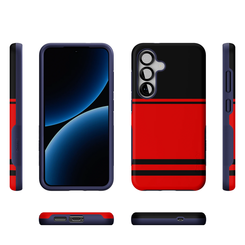 Storm Warning | Black & Red Stripes Case