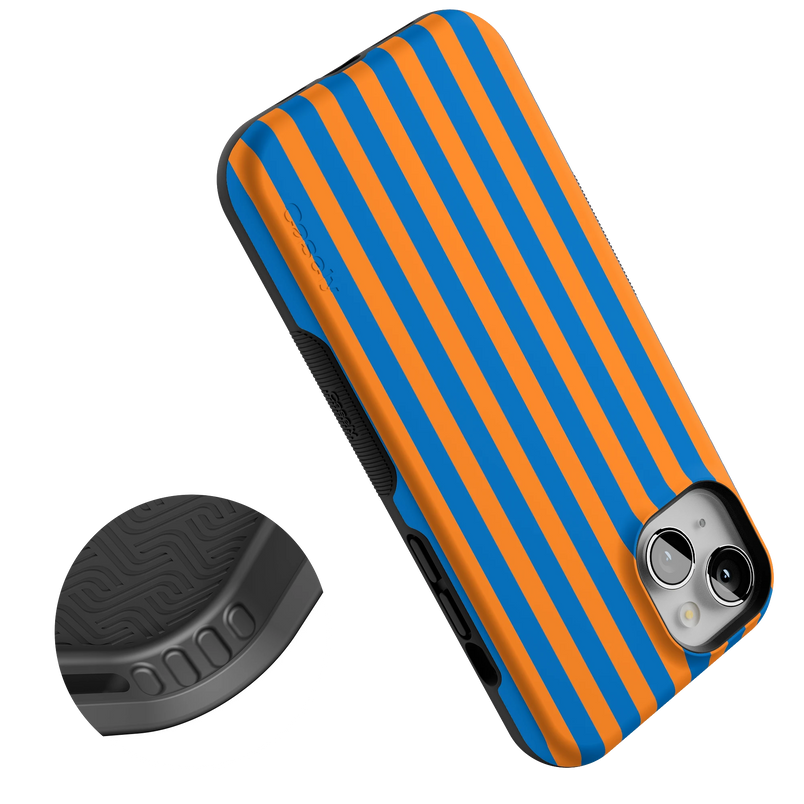 Go New York | Blue & Orange Stripes Case