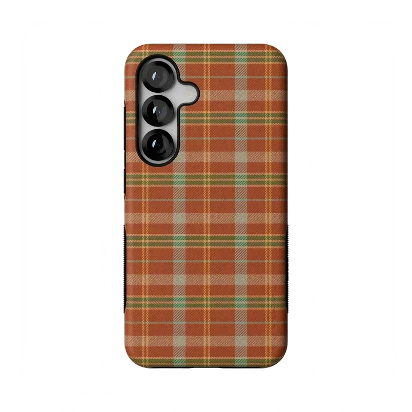 Spiced Chai | Fall Plaid Case Phone Case get.casely Bold Flex + MagSafe® Galaxy S25 