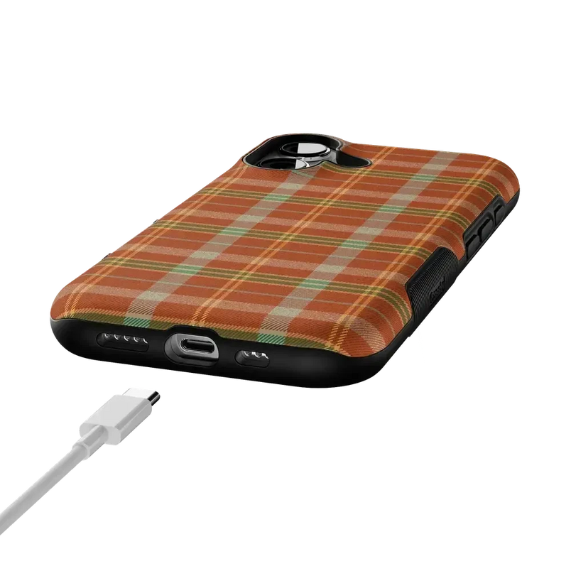 Spiced Chai | Fall Plaid Case Phone Case get.casely 