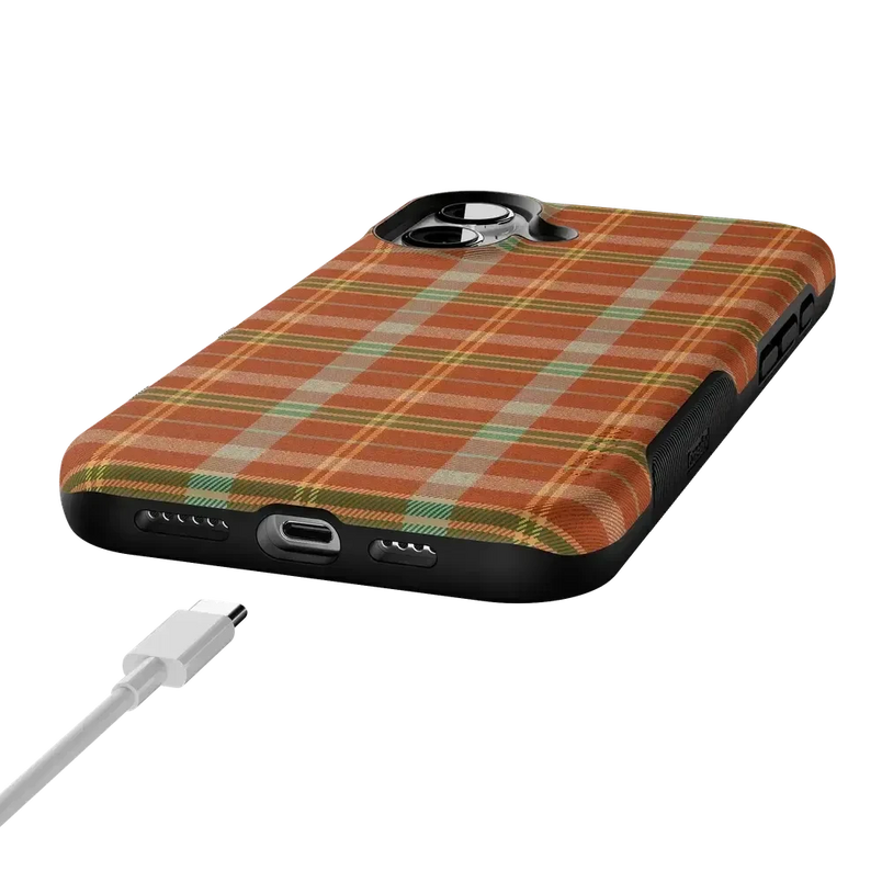 Spiced Chai | Fall Plaid Case Phone Case get.casely 