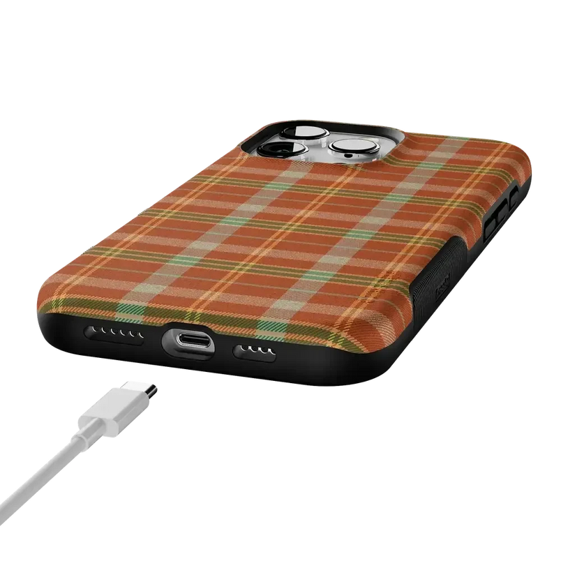 Spiced Chai | Fall Plaid Case Phone Case get.casely 