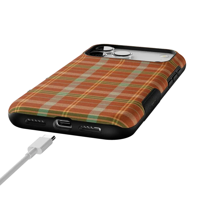 Spiced Chai | Fall Plaid Case Phone Case get.casely 