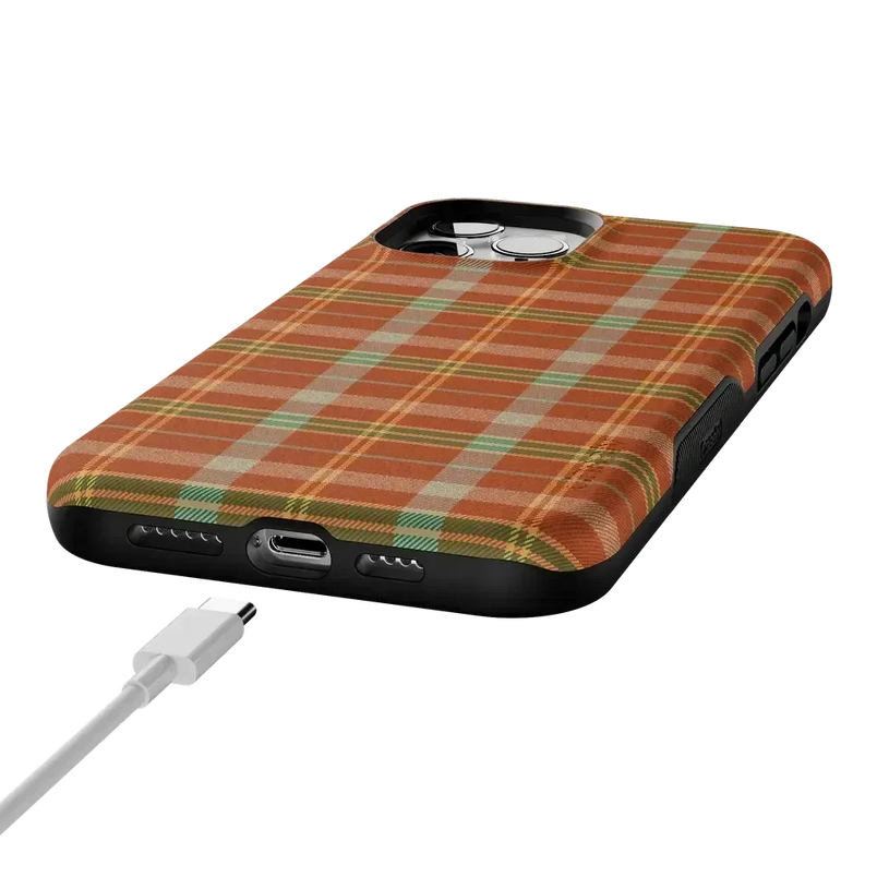 Spiced Chai | Fall Plaid Case Phone Case get.casely 