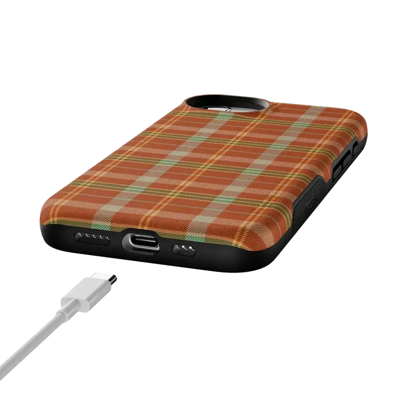 Spiced Chai | Fall Plaid Case Phone Case get.casely 