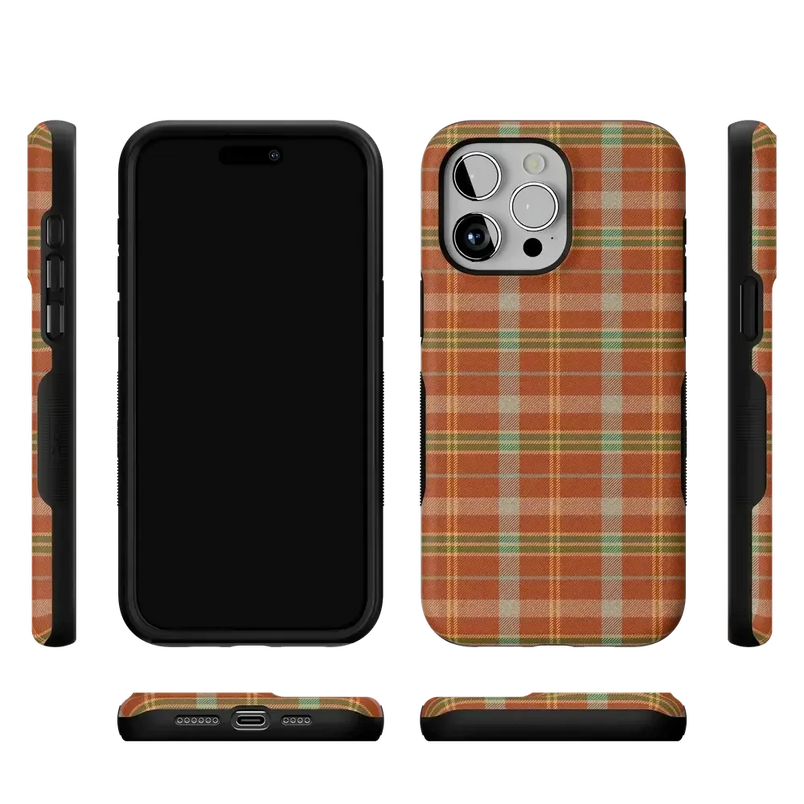 Spiced Chai | Fall Plaid Case Phone Case get.casely 