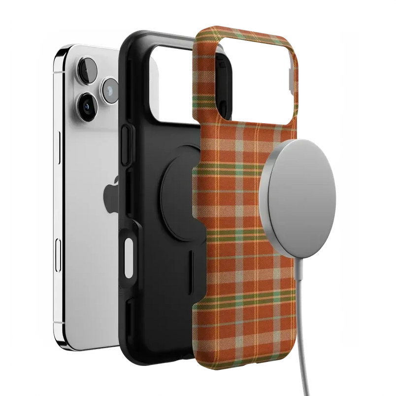 Spiced Chai | Fall Plaid Case Phone Case get.casely 
