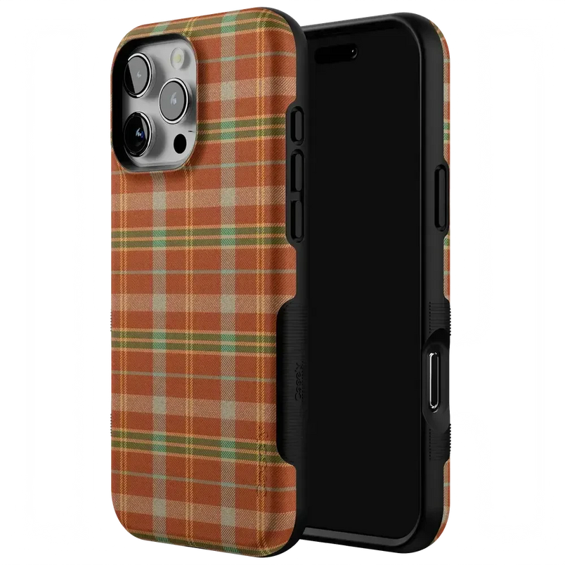 Spiced Chai | Fall Plaid Case Phone Case get.casely 