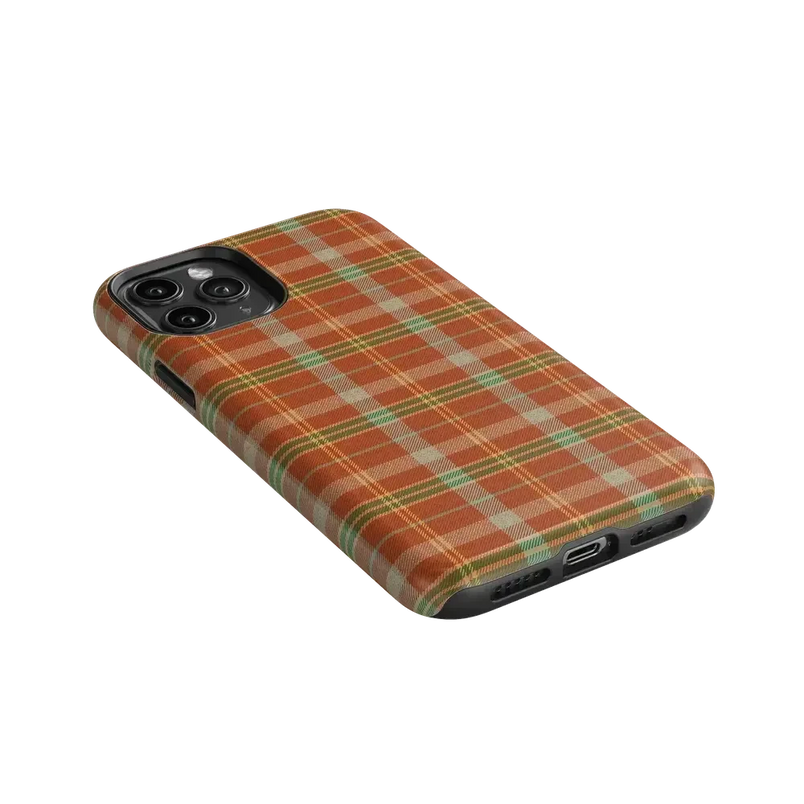 Spiced Chai | Fall Plaid Case Phone Case get.casely 