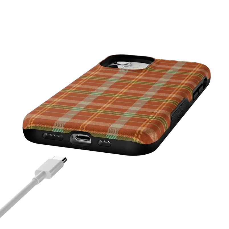 Spiced Chai | Fall Plaid Case Phone Case get.casely 