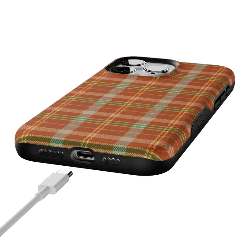 Spiced Chai | Fall Plaid Case Phone Case get.casely 