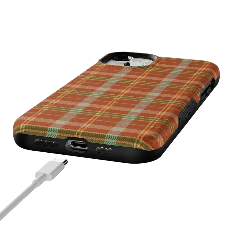 Spiced Chai | Fall Plaid Case Phone Case get.casely 