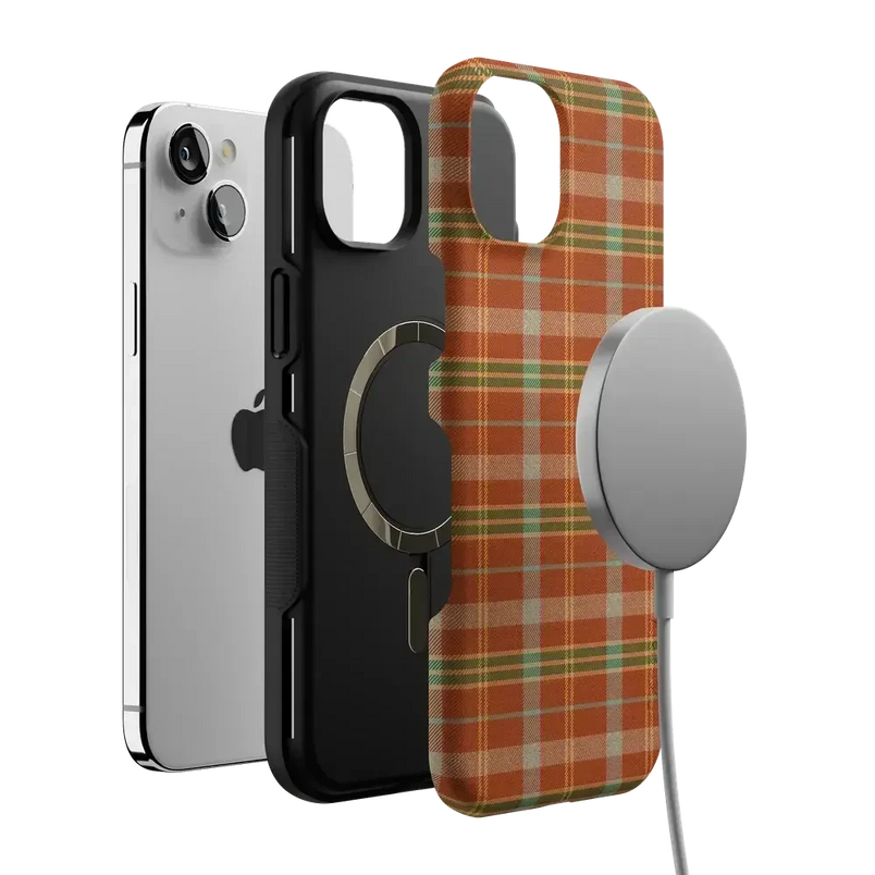 Spiced Chai | Fall Plaid Case Phone Case get.casely 
