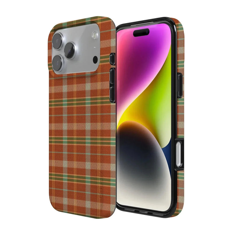 Spiced Chai | Fall Plaid Case Phone Case get.casely 