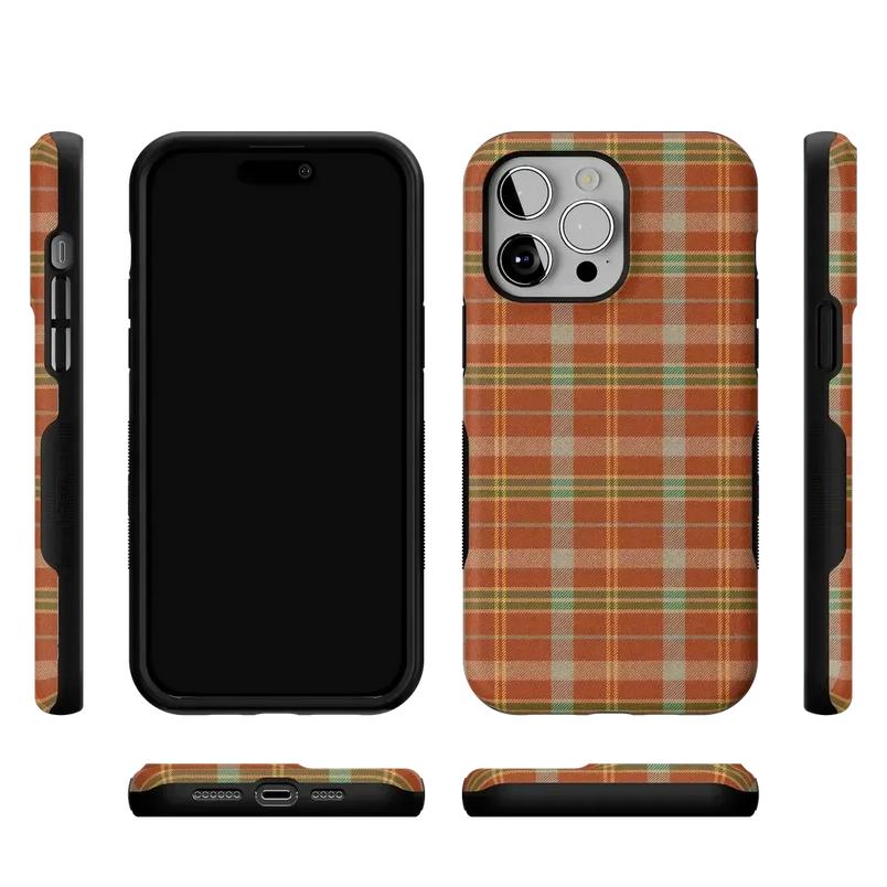 Spiced Chai | Fall Plaid Case Phone Case get.casely 