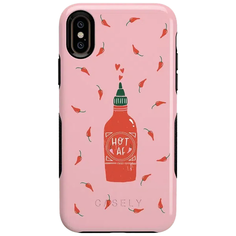Spicy AF | Pink Chili Hot Sauce Case iPhone Case get.casely Bold iPhone XS Max 