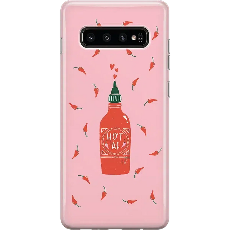 Spicy AF | Pink Chili Hot Sauce Samsung Case Samsung Case get.casely Classic Galaxy S10 