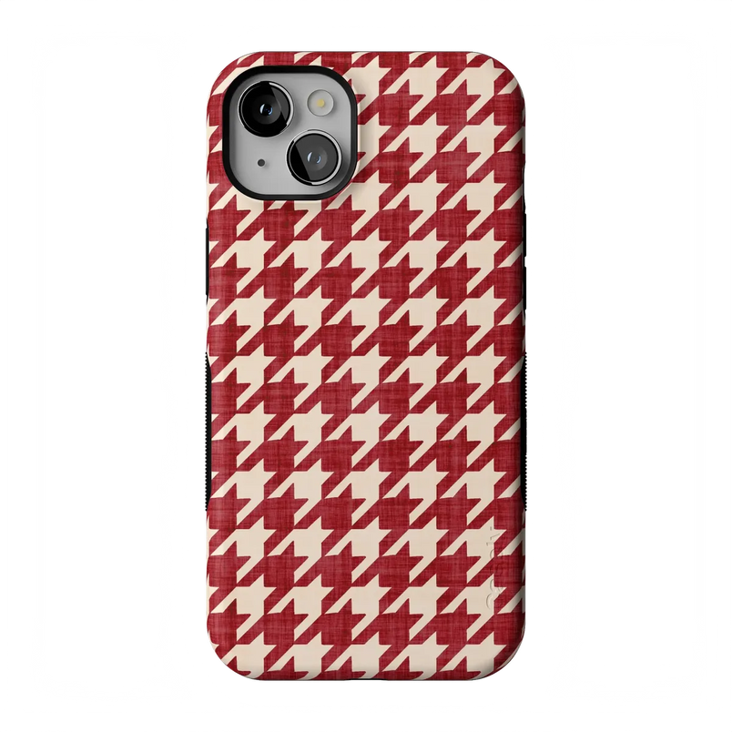 Scarlet Stitch | Red Houndstooth Case
