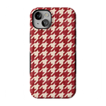 Scarlet Stitch | Red Houndstooth Case