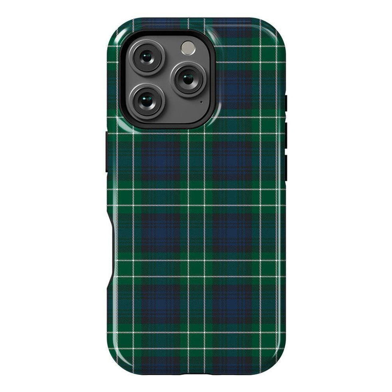 Dark Plaid | Kitty and Vibe Holiday Case Phone Case Casetry Essential + MagSafe® iPhone 16 Pro