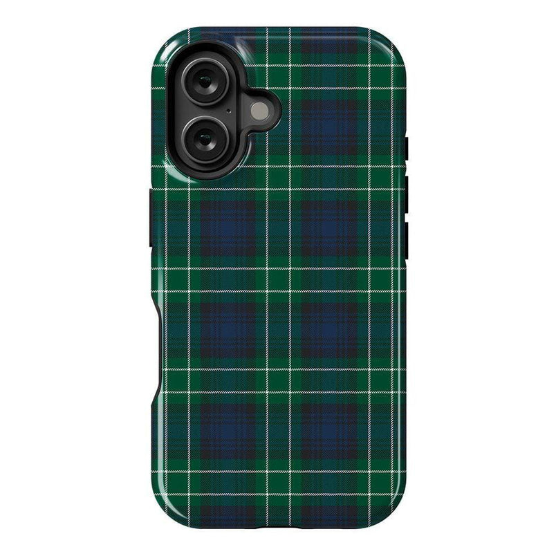 Dark Plaid | Kitty and Vibe Holiday Case Phone Case Casetry Essential + MagSafe® iPhone 16