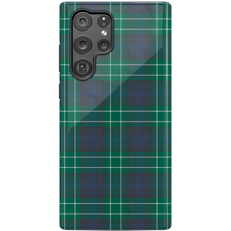 Dark Plaid | Kitty and Vibe Holiday Case Phone Case Casetry Essential Galaxy S22 Ultra