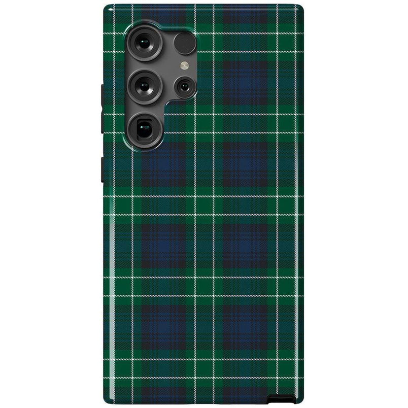 Dark Plaid | Kitty and Vibe Holiday Case Phone Case Casetry Essential Galaxy S24 Ultra