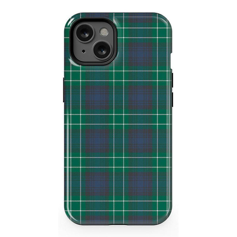 Dark Plaid | Kitty and Vibe Holiday Case Phone Case Casetry Essential + MagSafe® iPhone 13