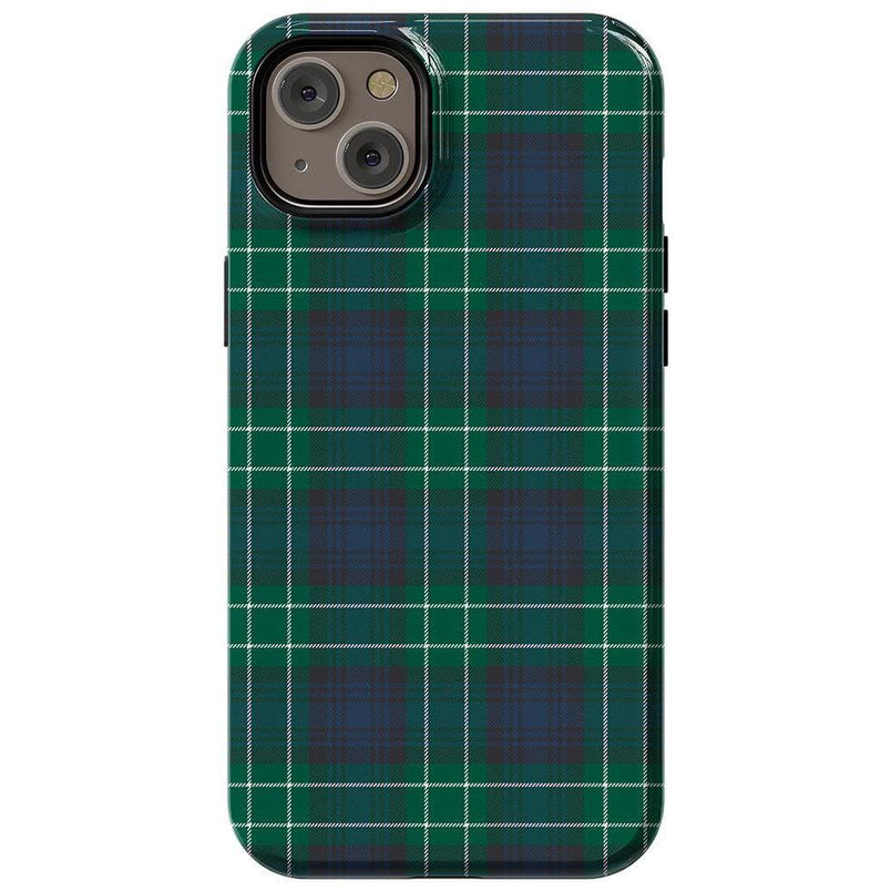 Dark Plaid | Kitty and Vibe Holiday Case Phone Case Casetry Essential + MagSafe® iPhone 14 Plus