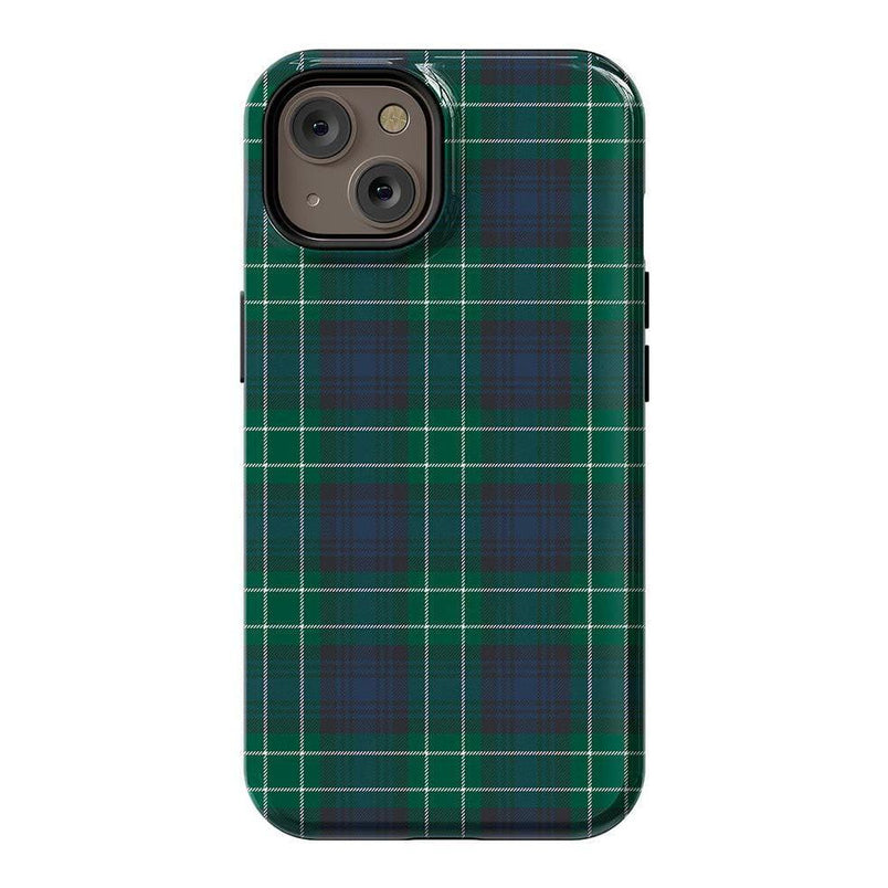 Dark Plaid | Kitty and Vibe Holiday Case Phone Case Casetry Essential + MagSafe® iPhone 14