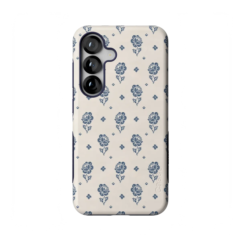 Seaside Stitch | Vintage Roses Case - Galaxy S25