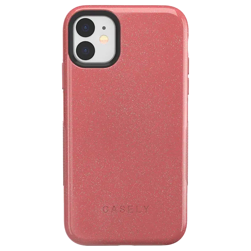 Starfish Wishes | Coral Pink Shimmer Case iPhone Case get.casely Bold iPhone 11 