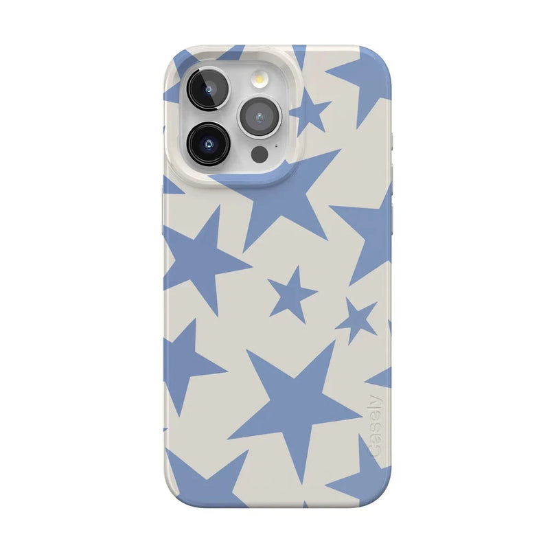 Stars Align | Blue & White Stars Case iPhone Case get.casely Classic + MagSafe® iPhone 15 Pro Max 