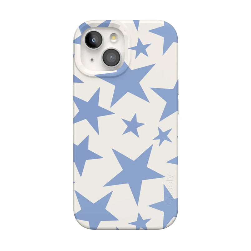 Stars Align | Blue & White Stars Case iPhone Case get.casely Classic + MagSafe® iPhone 15 