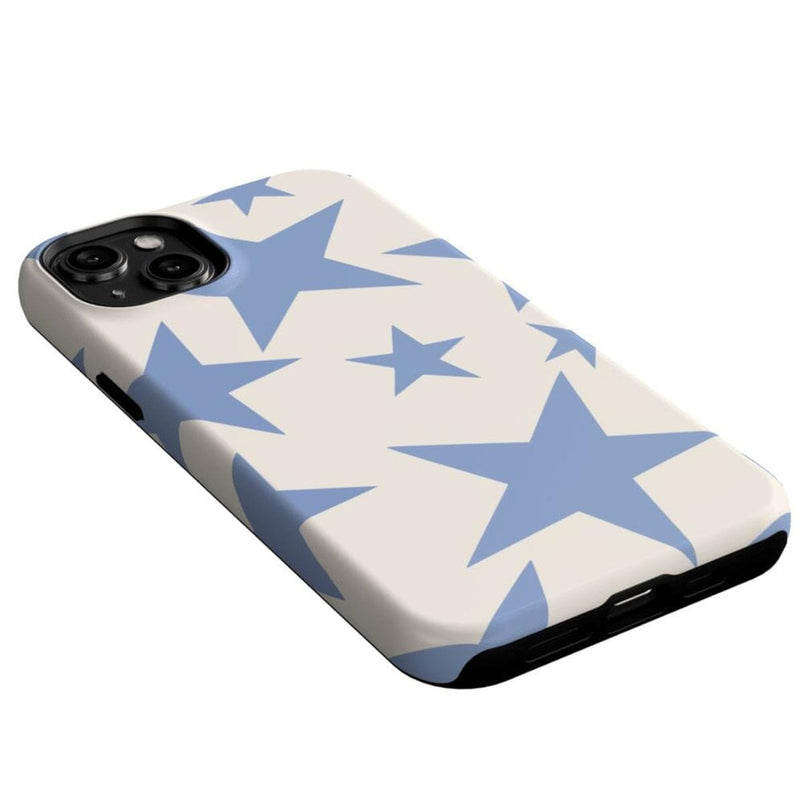 Stars Align | Blue & White Stars Case iPhone Case get.casely Essential + MagSafe® iPhone 14 Plus