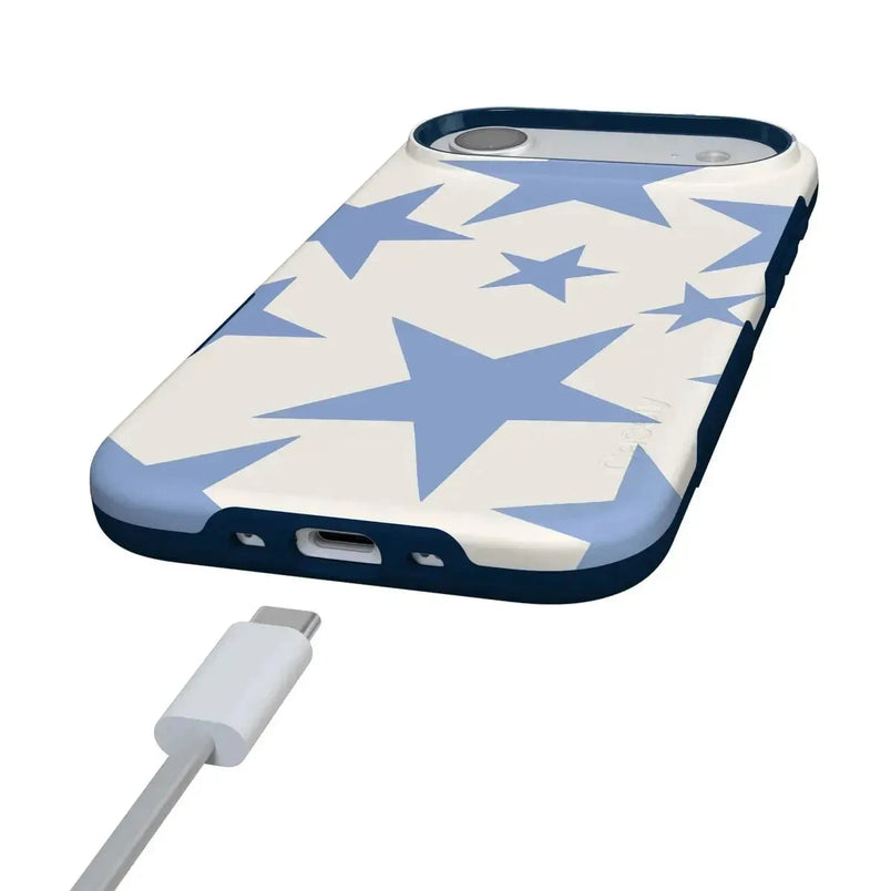 Stars Align | Blue & White Stars Case iPhone Case get.casely 