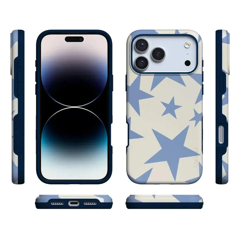 Stars Align | Blue & White Stars Case iPhone Case get.casely 