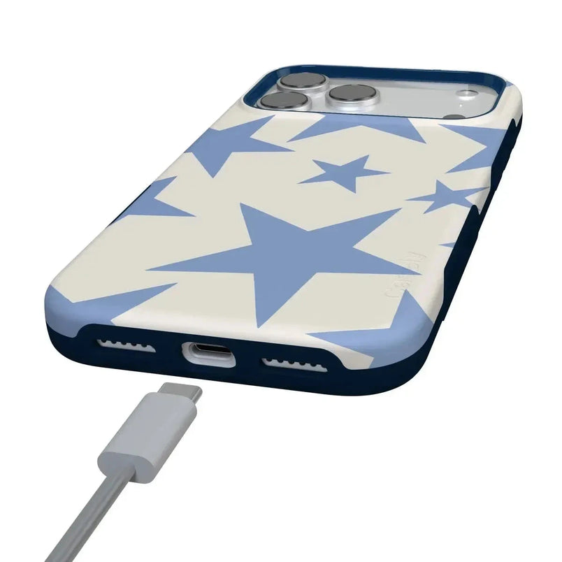Stars Align | Blue & White Stars Case iPhone Case get.casely 