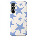 Stars Align | Blue & White Stars Samsung Case Samsung Case get.casely Essential + MagSafe® Galaxy S25 Plus 