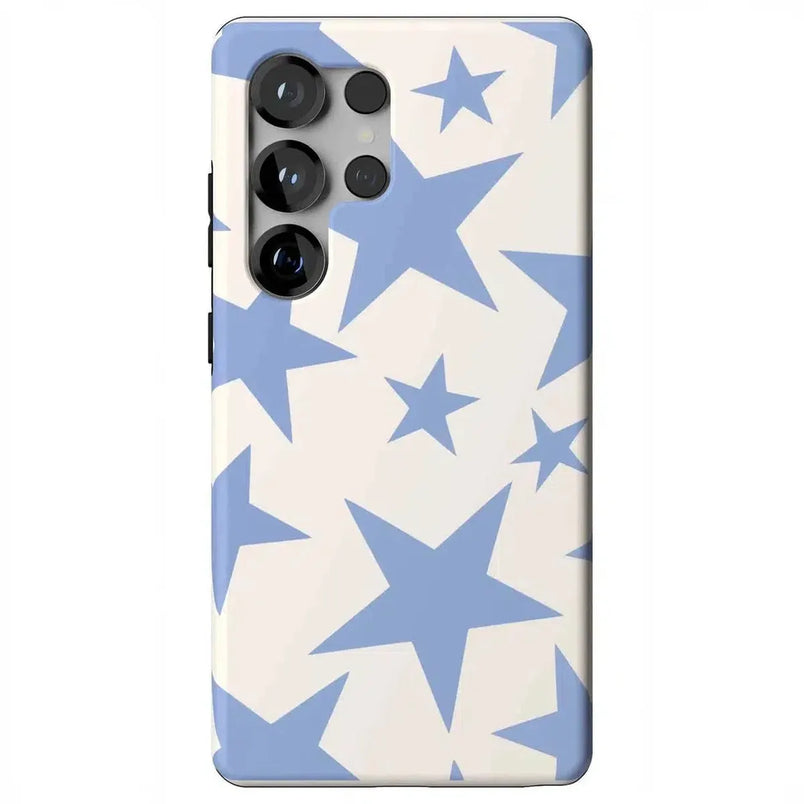 Stars Align | Blue & White Stars Samsung Case Samsung Case get.casely Essential + MagSafe® Galaxy S25 Ultra 