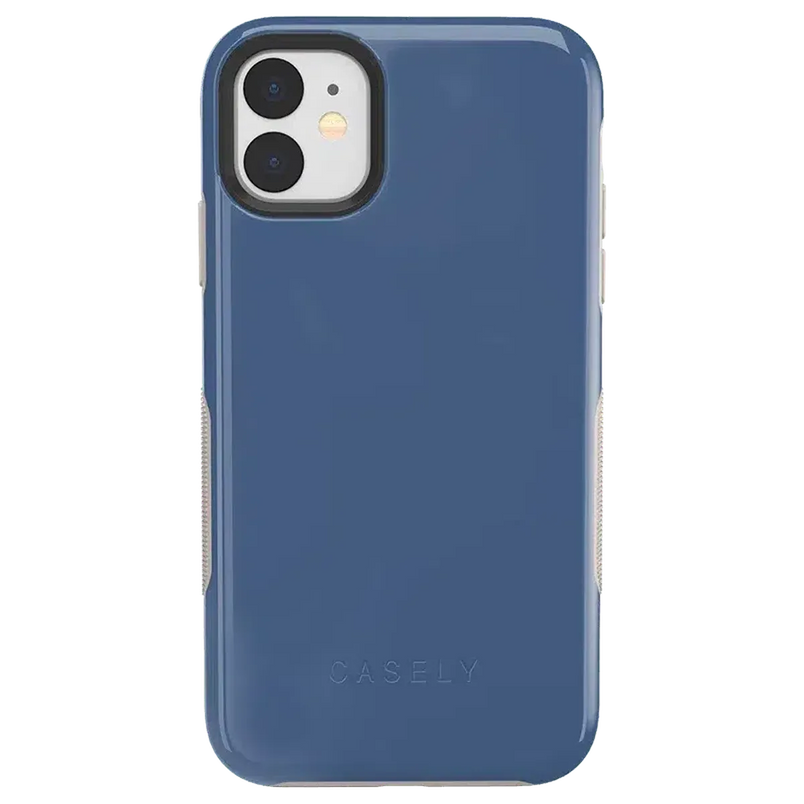 Steel Blue on Nude | Ultra-Protective Bold Case iPhone Case get.casely Bold iPhone 11 