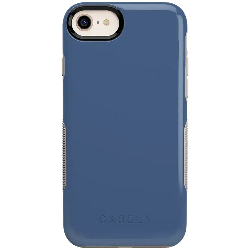 Steel Blue on Nude | Ultra-Protective Bold Case iPhone Case get.casely Bold iPhone 6/7/8 