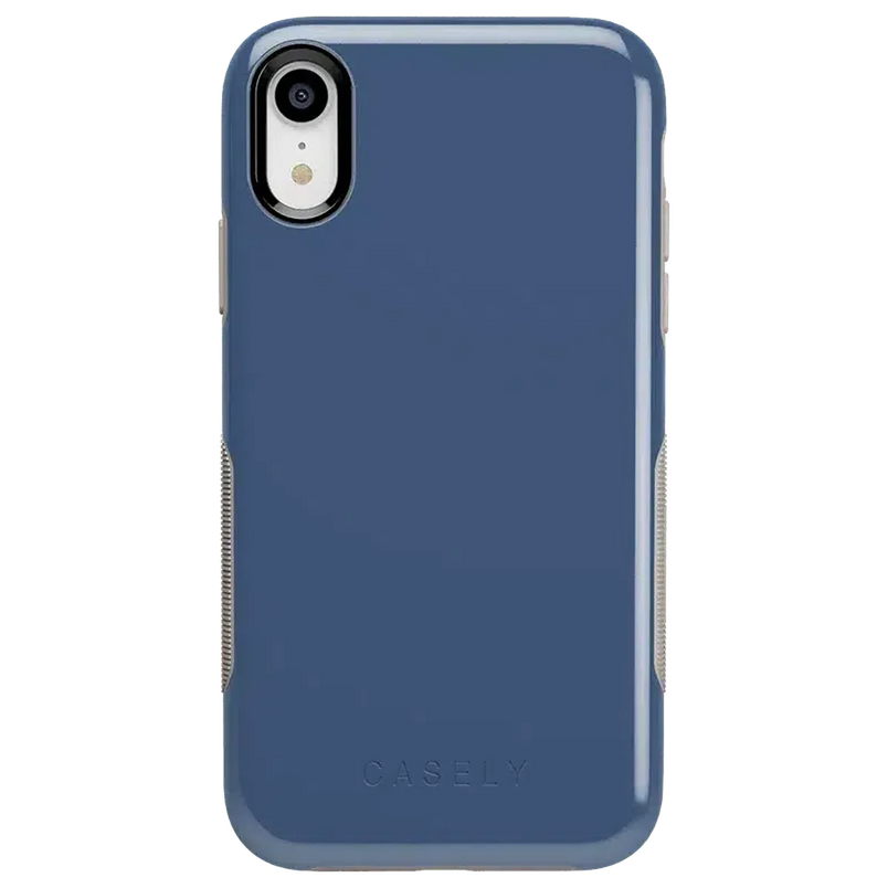 Steel Blue on Nude | Ultra-Protective Bold Case iPhone Case get.casely Bold iPhone XR 