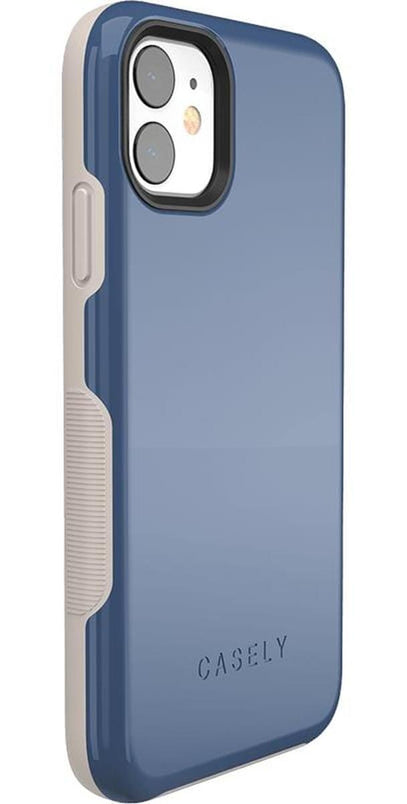 Steel Blue on Nude | Ultra-Protective Bold Case iPhone Case get.casely 